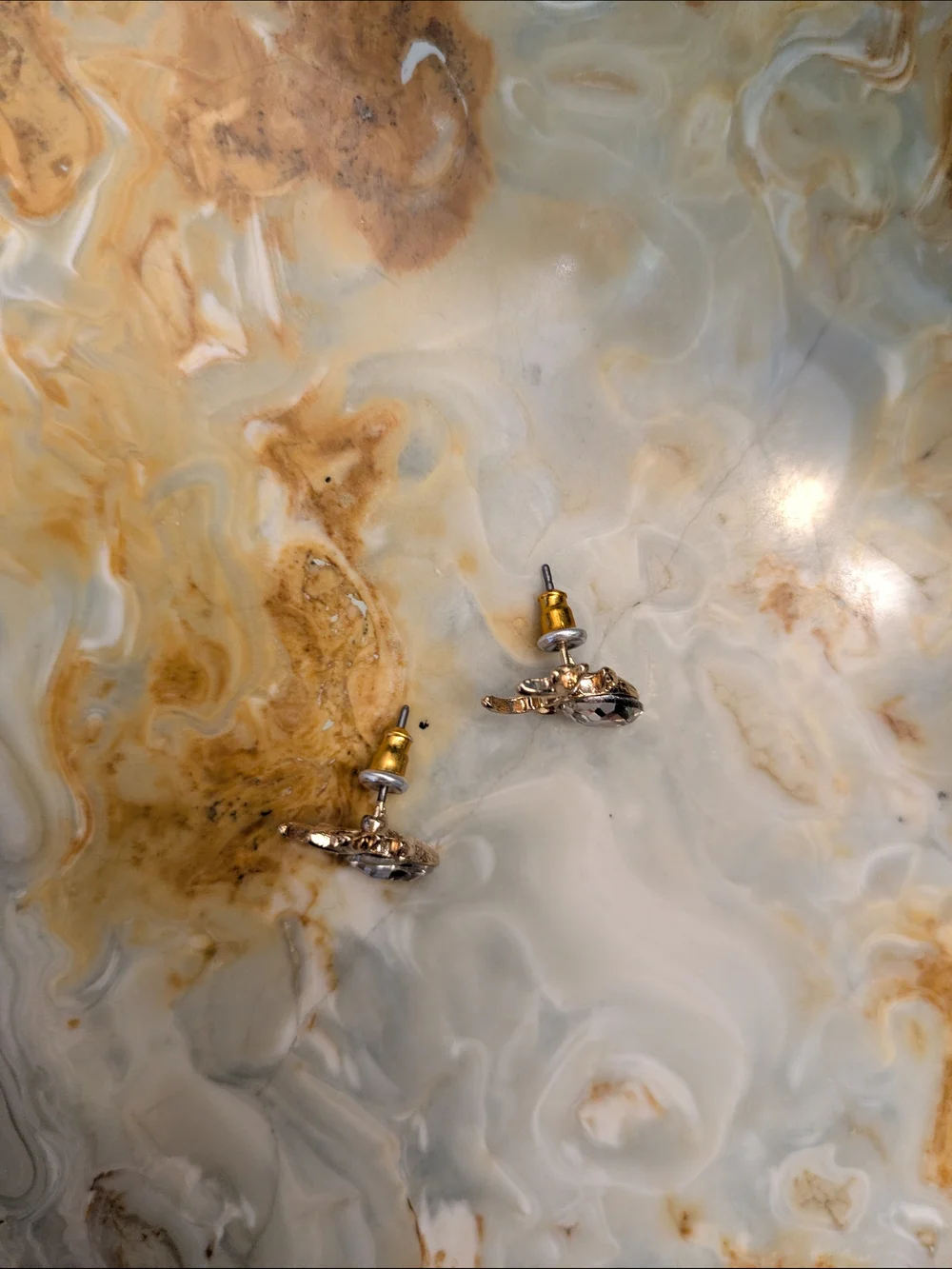 Gold Reindeer Crystal Stud Earrings - Women Jewelry
